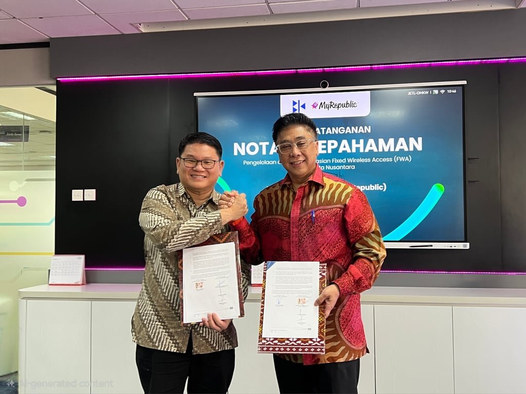 Perkuat Infrastruktur FWA di IKN, PT Bina Karya (Persero) Gandeng MyRepublic Air