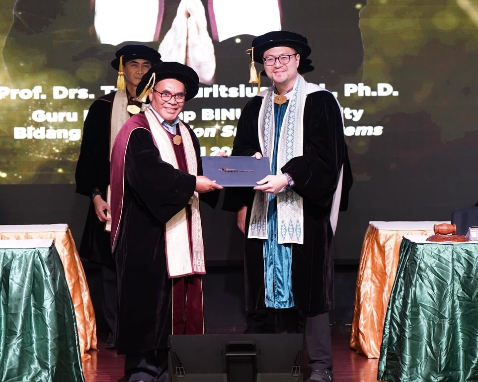 Prediksi Semakin Akurat, Tapi Keputusan Masih Sulit: Ini Sorotan Prof. Tuga Mauritsius dalam Pengukuhan Guru Besar di BINUS University