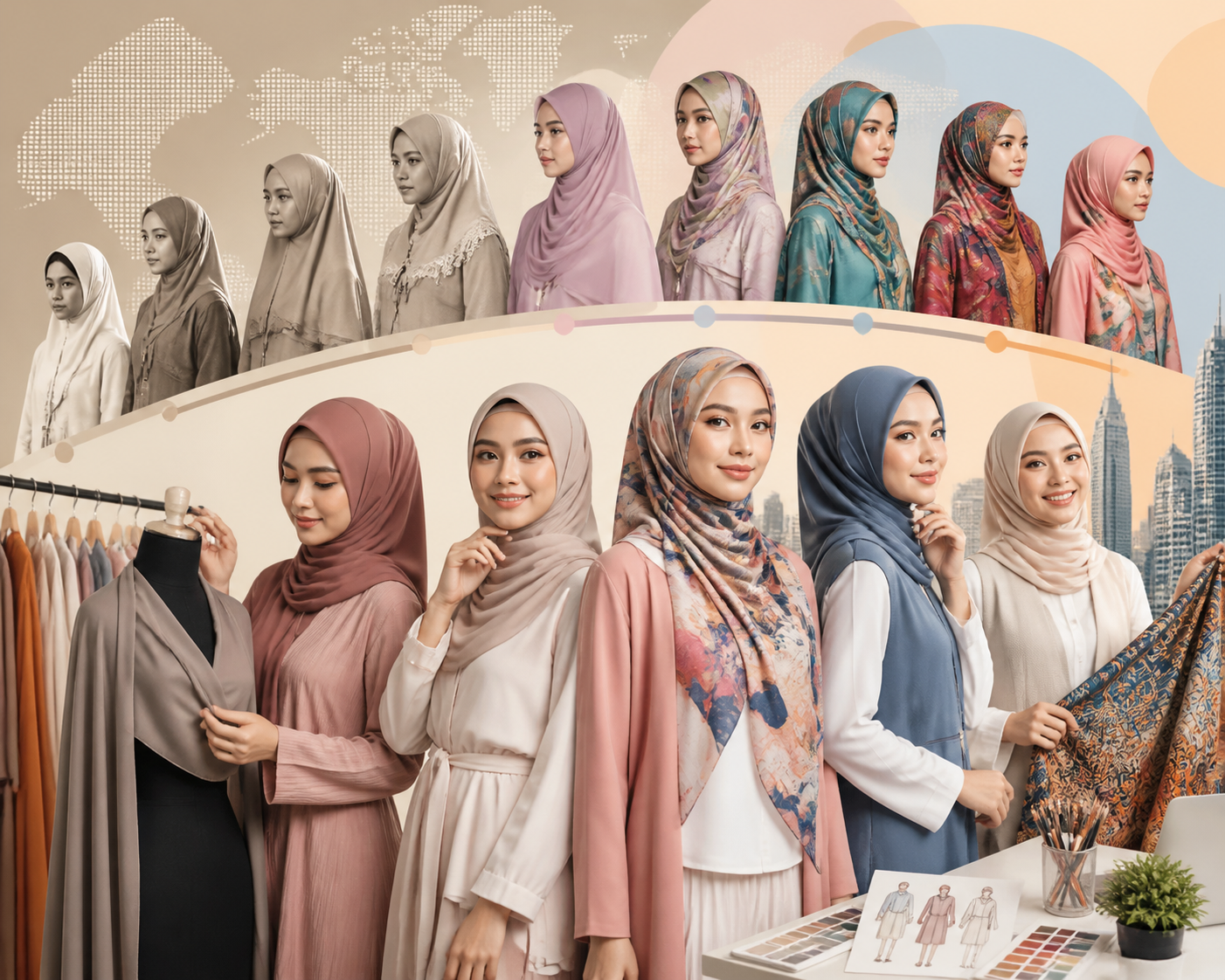 Gaya dan Tren Fashion Hijab yang Mewarnai Indonesia